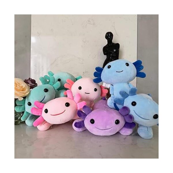 ROCHEMON Lindo animal de peluche de axolotl suave muñeca_5
