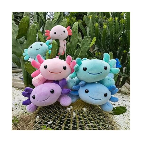ROCHEMON Lindo animal de peluche de axolotl suave muñeca_4