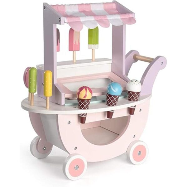 ROBUD Juguetes de carro de helado de madera para niños_1