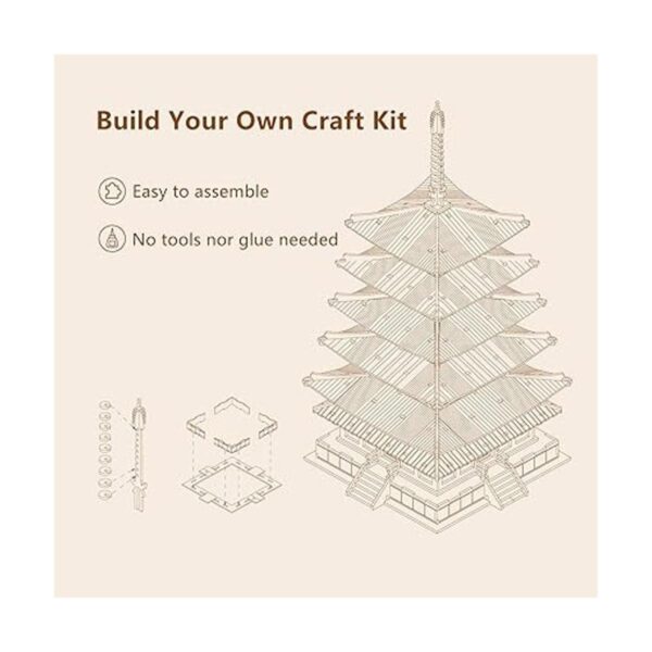 ROBOTIME Kits de manualidades de madera de rompecabezas 3D_2