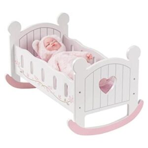 ROBOTIME Cuna de muñeca de madera cuna mecedora cama de_1
