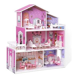 ROBUD Juego de casa de muñecas de madera 3 historias 5_1