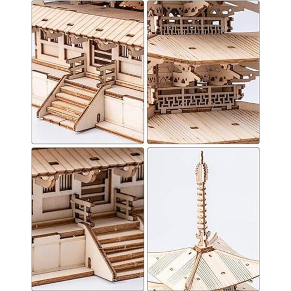 ROBOTIME Kits de manualidades de madera de rompecabezas 3D_6