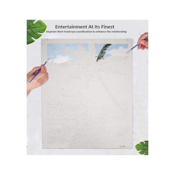 RMANA Pintura acrílica por números paisaje sobre lienzo