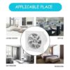 RLOZUI Ventilador de escape de 8 pulgadas 735CFM para_6