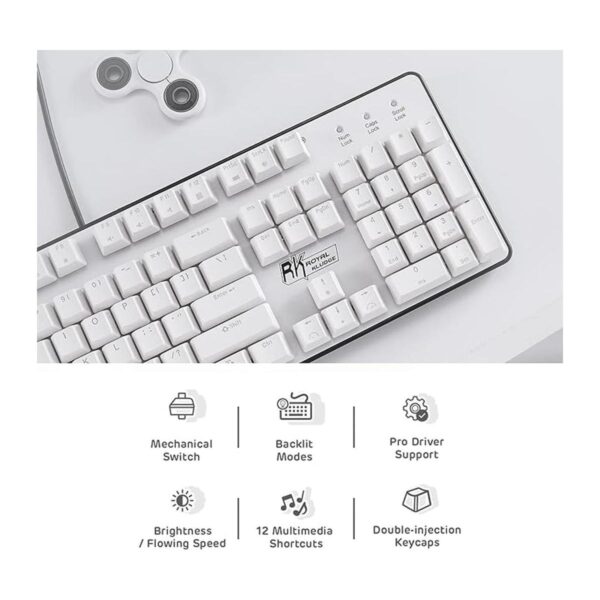 RK ROYAL KLUDGE RK920 Teclado mecánico de tamaño completo