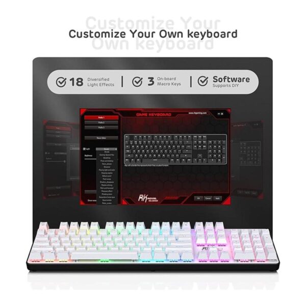 RK ROYAL KLUDGE RK920 Teclado mecánico de tamaño completo