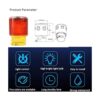 RISOON Solar 6 LED Luz de advertencia estroboscópica_2