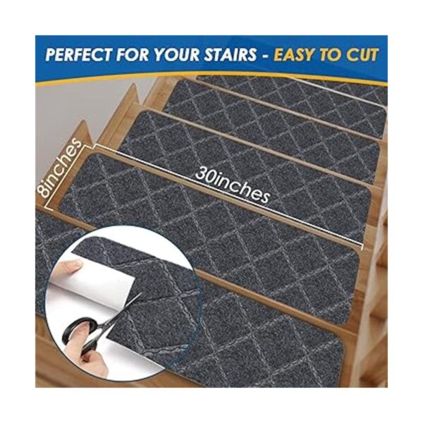 RIOLAND Alfombra antideslizante para escaleras para_6