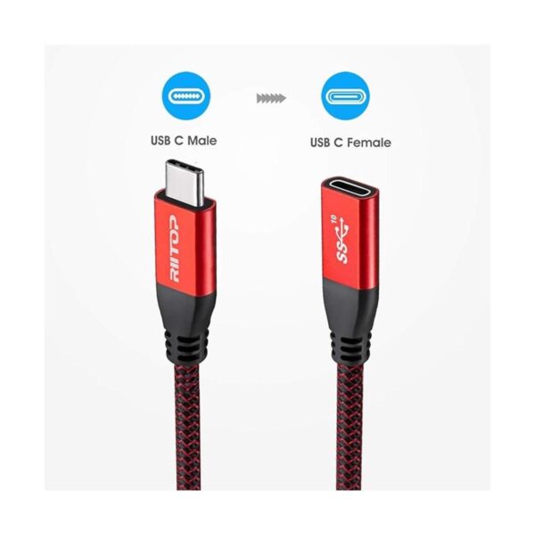 RIITOP Cable de extensión USB C cable trenzado macho a