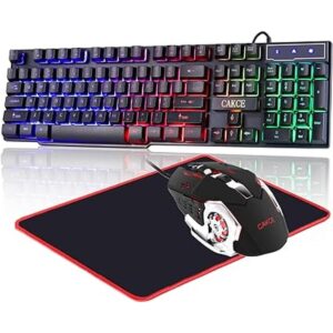 RGB Gaming Keyboard and Colorful Mouse ComboUSB Wired LED