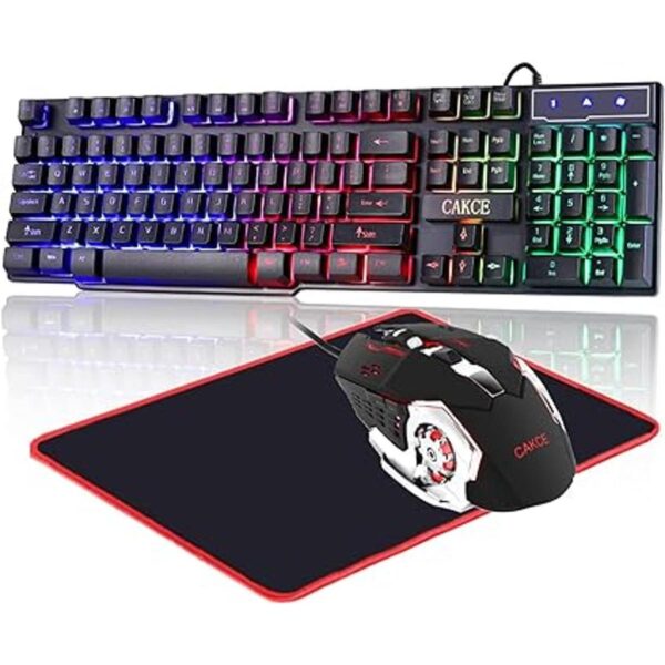 RGB Gaming Keyboard and Colorful Mouse ComboUSB Wired LED
