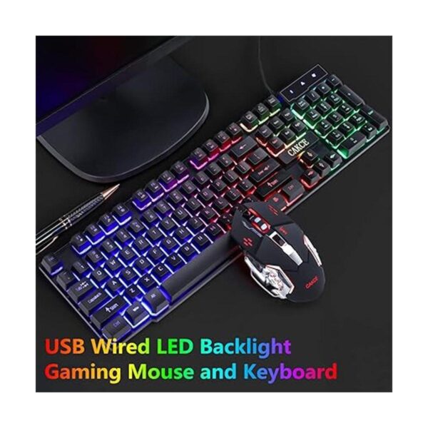 RGB Gaming Keyboard and Colorful Mouse ComboUSB Wired LED
