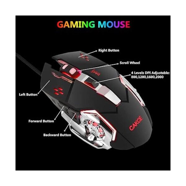 RGB Gaming Keyboard and Colorful Mouse ComboUSB Wired LED