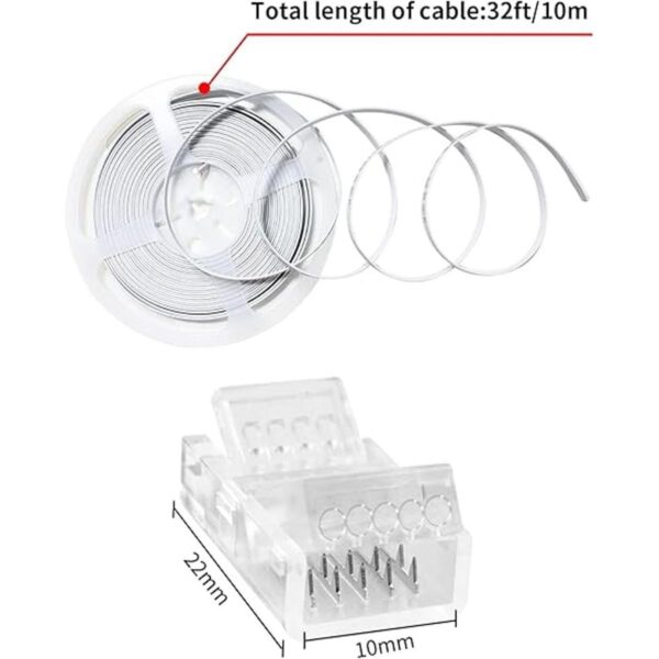 RGBZONE Cable de extensión RGBW de 5 pines de 32.8 pies y_4