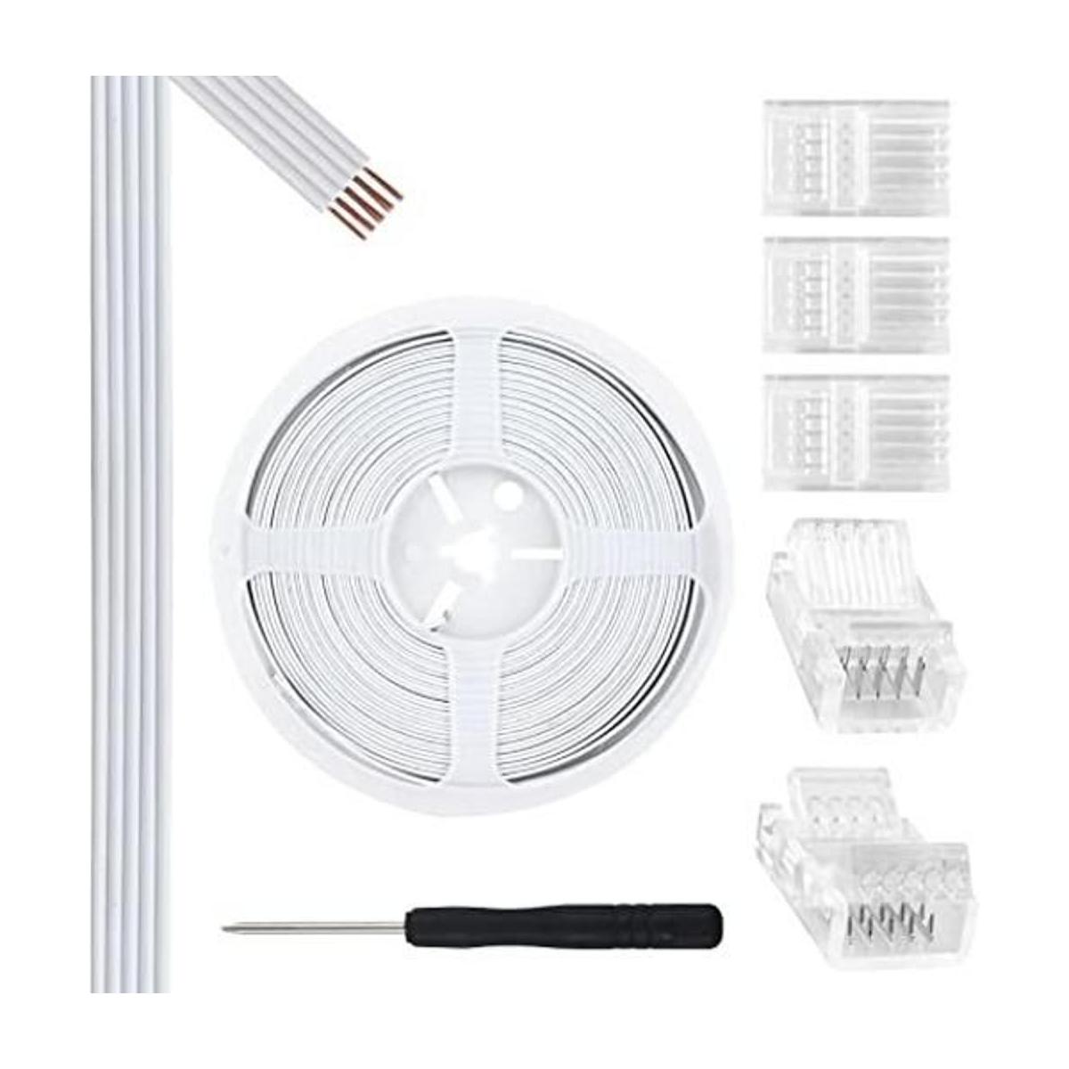 RGBZONE Cable de extensión RGBW de 5 pines de 32.8 pies y