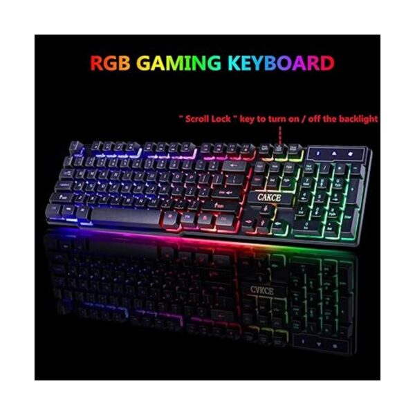 RGB Gaming Keyboard and Colorful Mouse ComboUSB Wired LED