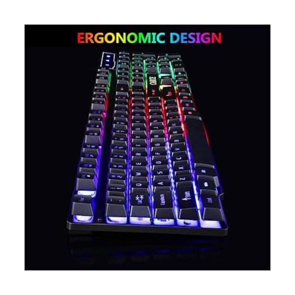 RGB Gaming Keyboard and Colorful Mouse ComboUSB Wired LED