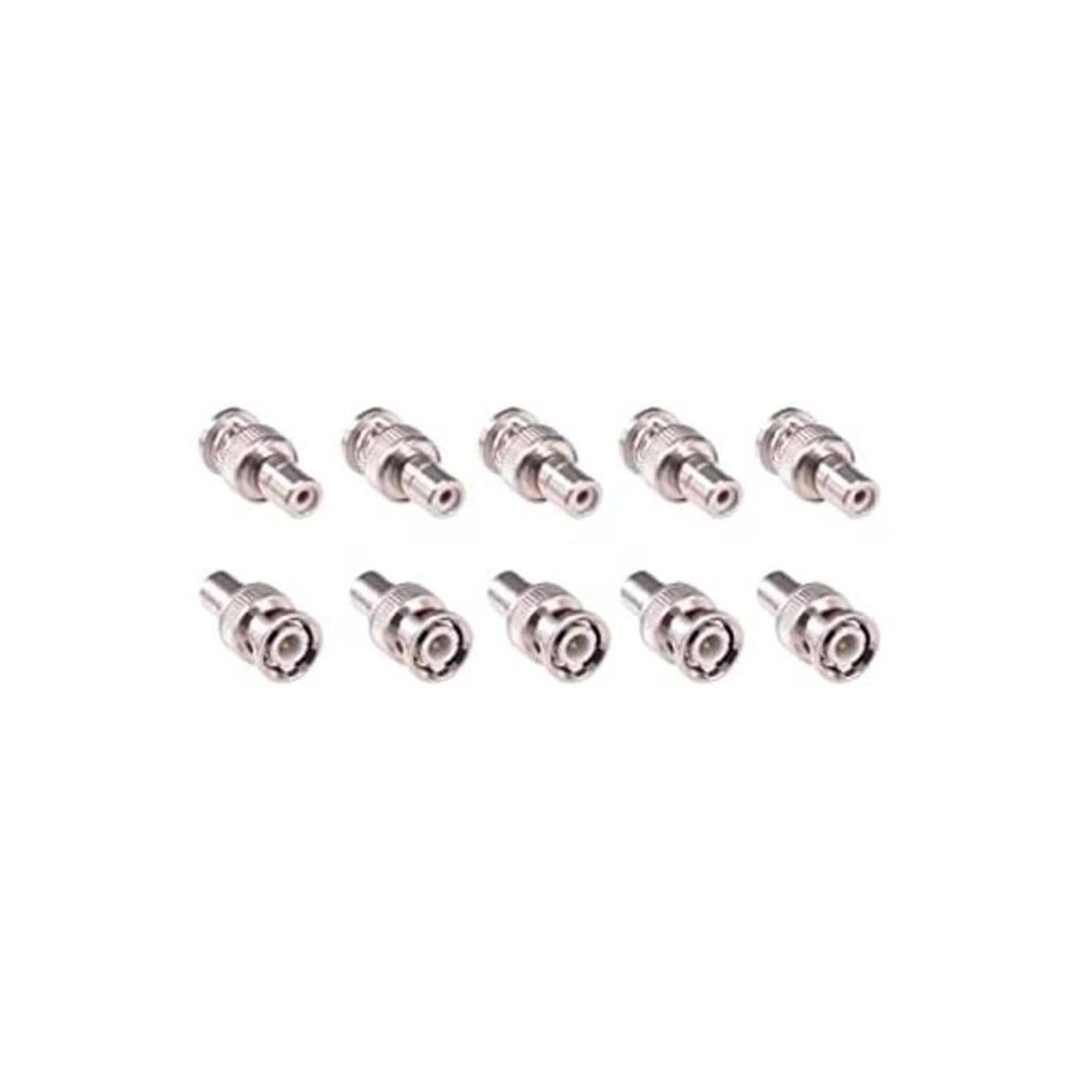 RFaha 10 conectores coaxiales BNC macho a RCA hembra para