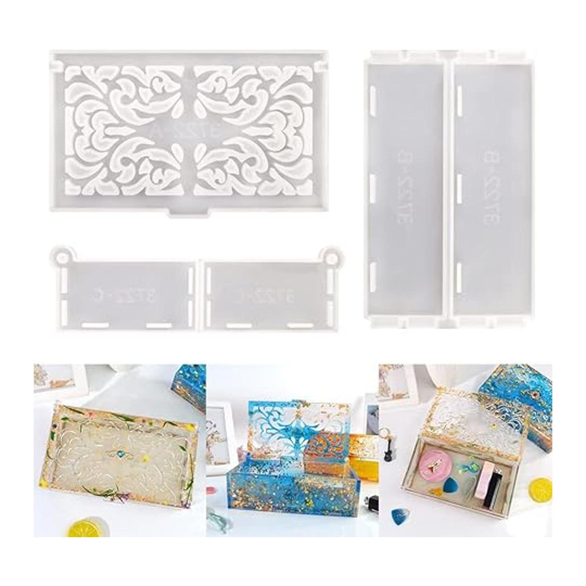 RESIN GO Moldes de resina para caja de dominó contenedor