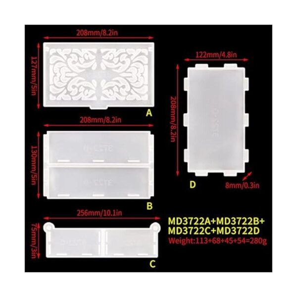 RESIN GO Moldes de resina para caja de dominó contenedor_6