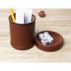 RERIVER Juego de tazas de cuero con tapa forro de fieltro_5