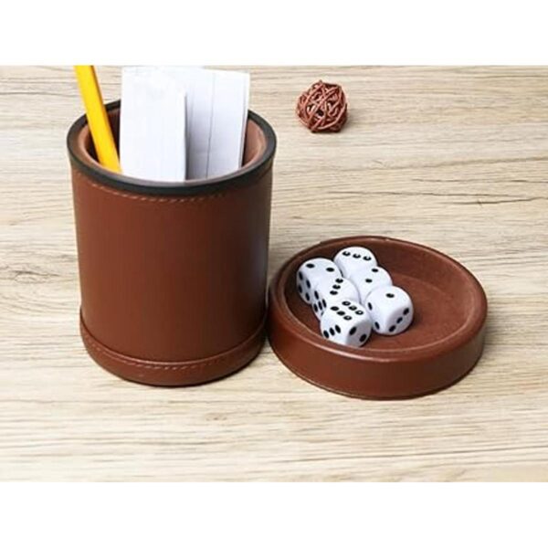 RERIVER Juego de tazas de cuero con tapa forro de fieltro_5
