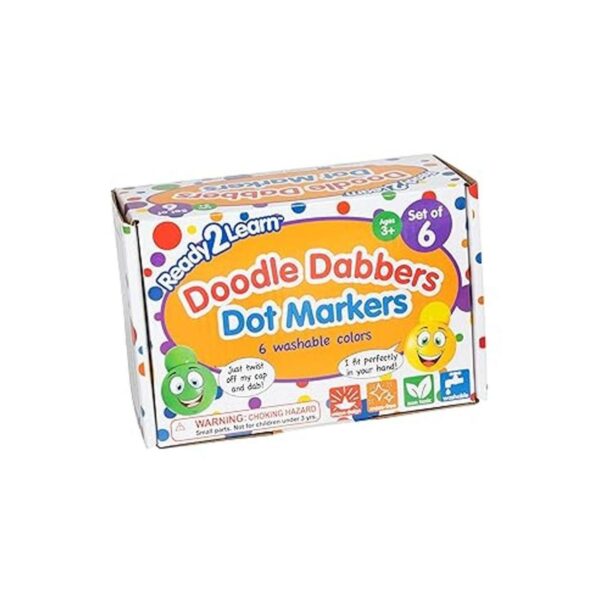 READY 2 LEARN Doodle Dabbers Juego de 6 colores lavables