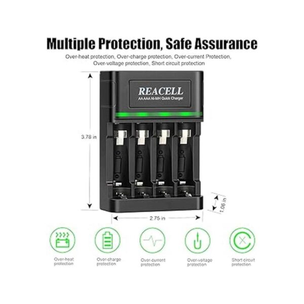 REACELL Cargador de batería de 1 hora para pilas_5