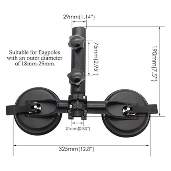 RCRBT Soporte universal para mástil de bandera con ventosa_2