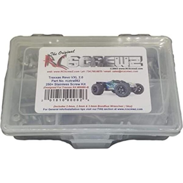 RCScrewZ Kit de tornillos de acero inoxidable Tra082_1