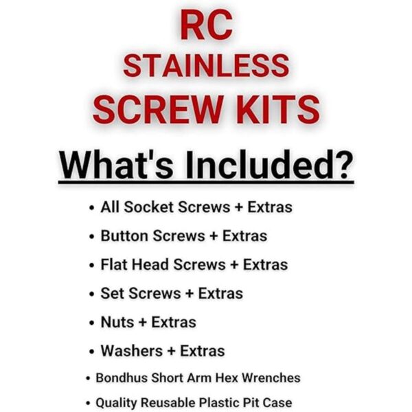 RCScrewZ Kit de tornillos de acero inoxidable tra079_3