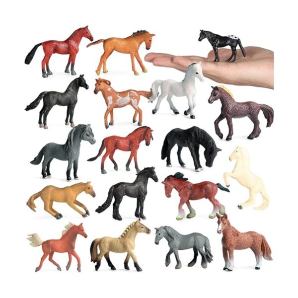 RCOMG 18 piezas de juguetes de potro de caballo mini_1