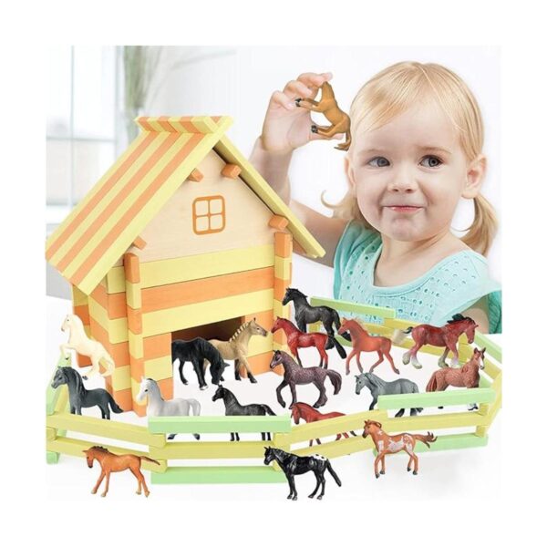 RCOMG 18 piezas de juguetes de potro de caballo mini_4