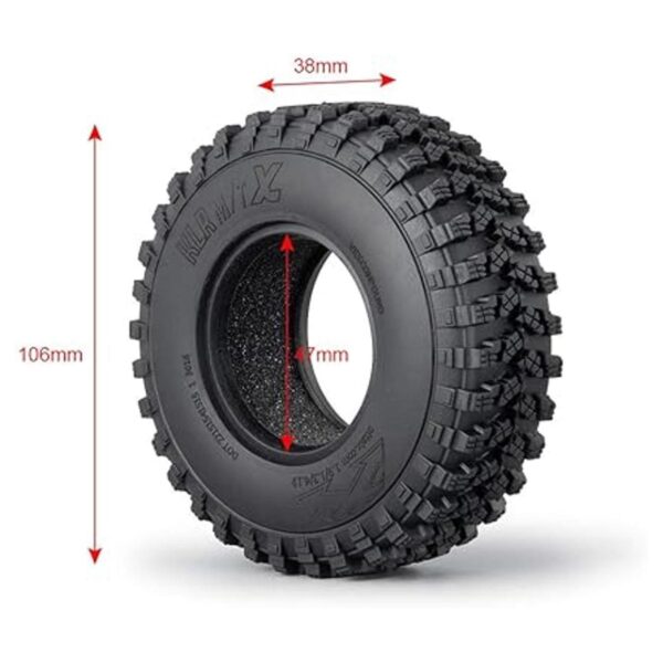 RCLIONS 4PCS 1.9inch 4.173 in goma RC neumático neumático