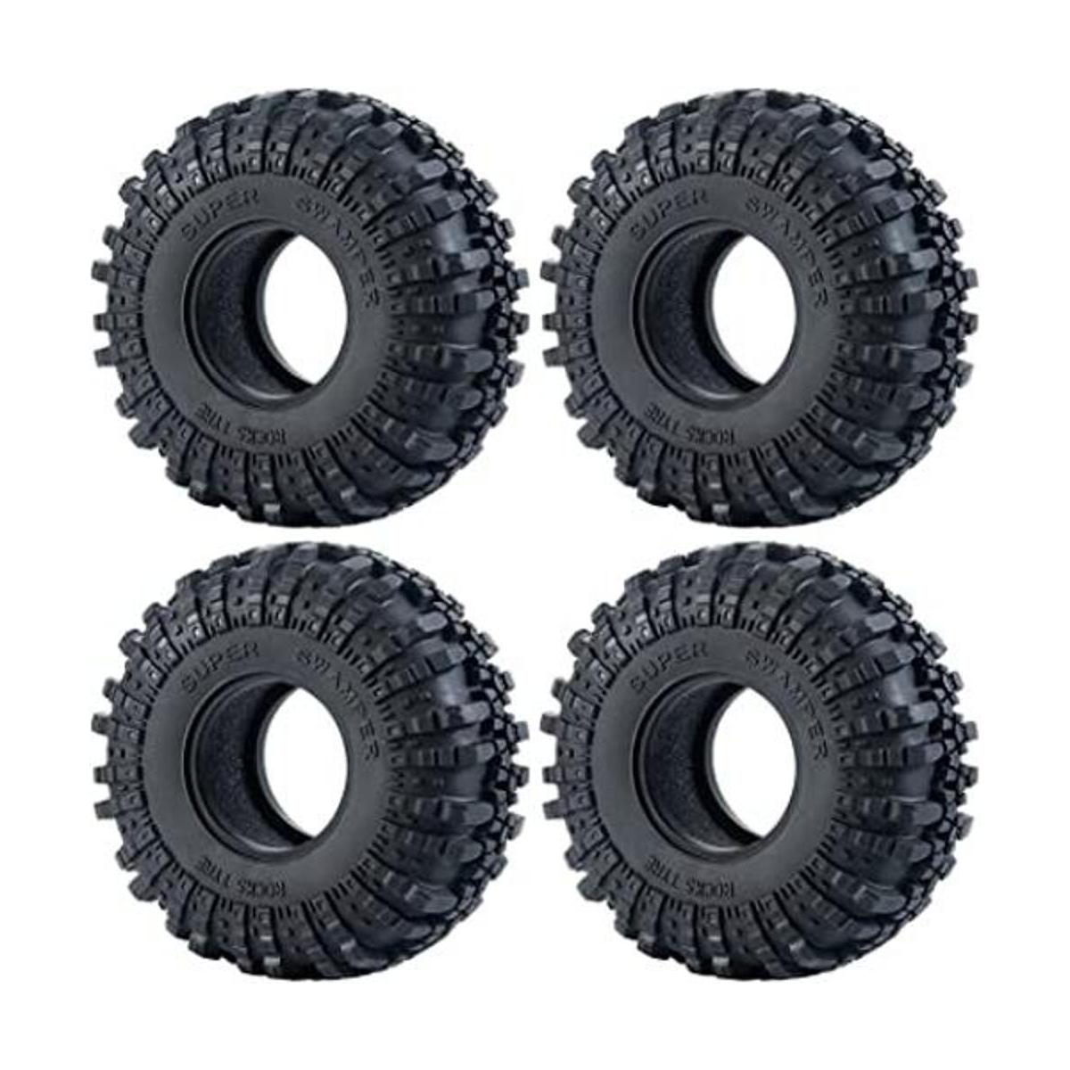 RCLIONS 4 neumáticos de rueda de goma RC de 2.2 pulgadas