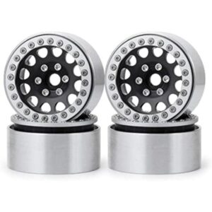 RCLIONS 4 llantas Beadlock de aleación de aluminio de 1.9