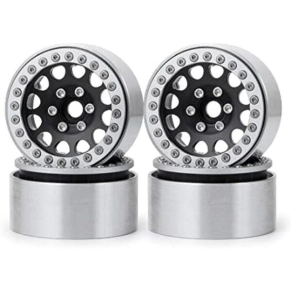 RCLIONS 4 llantas Beadlock de aleación de aluminio de 1.9