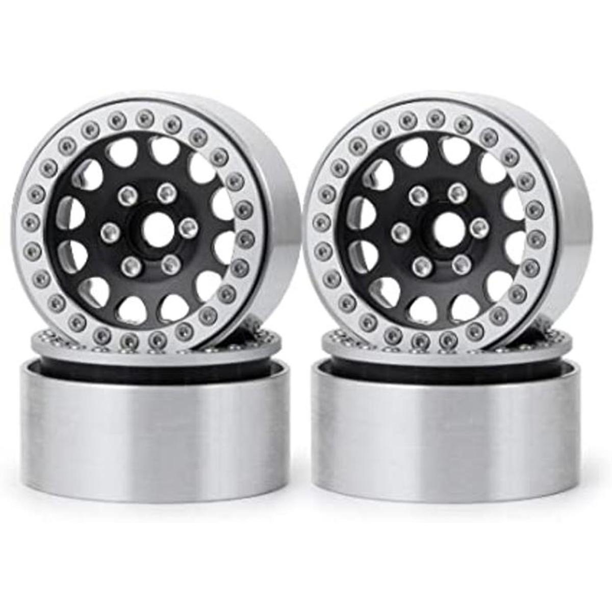 RCLIONS 4 llantas Beadlock de aleación de aluminio de 1.9