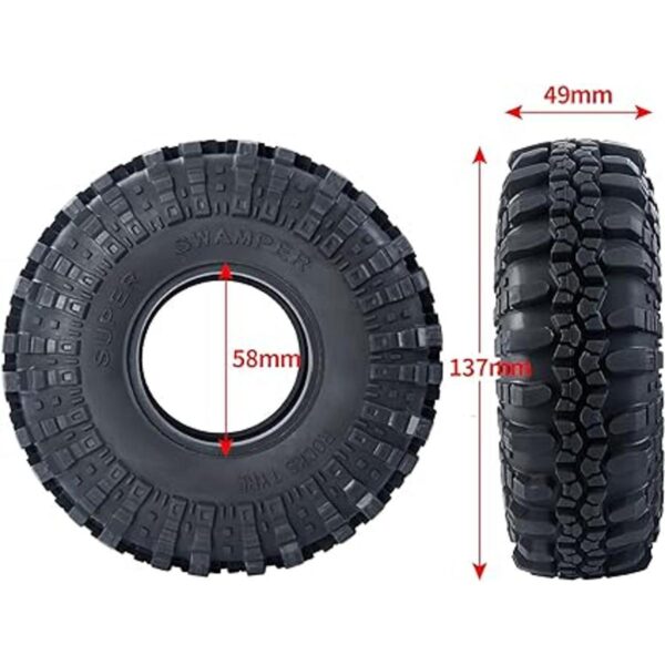 RCHub 4 neumáticos de goma de 2.2 pulgadas llantas