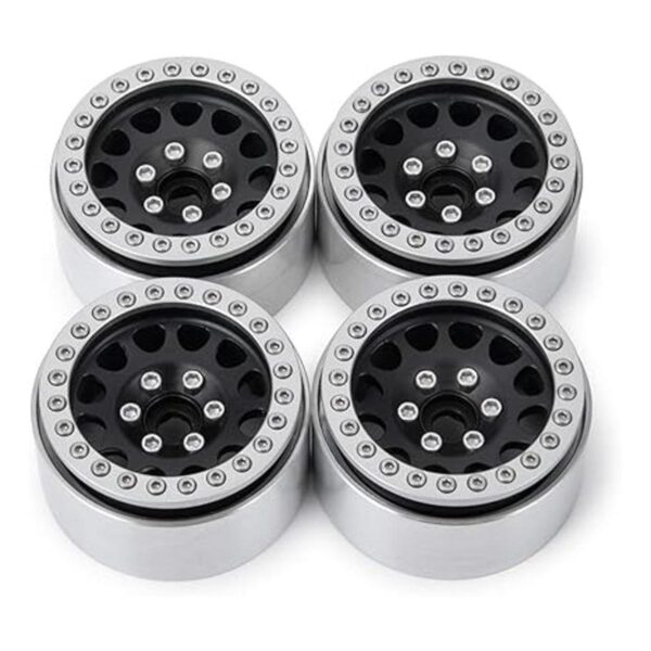 RCLIONS 4 llantas Beadlock de aleación de aluminio de 1.9