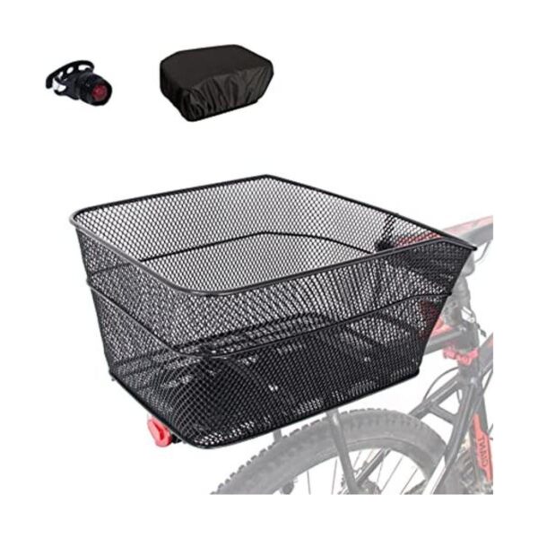 RAYMACE Cesta trasera para bicicleta con cubierta_1