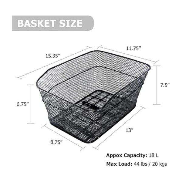 RAYMACE Cesta trasera para bicicleta con cubierta_2