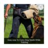 RAW HYD Bolsa de golosinas para perros cuero y lienzo_6