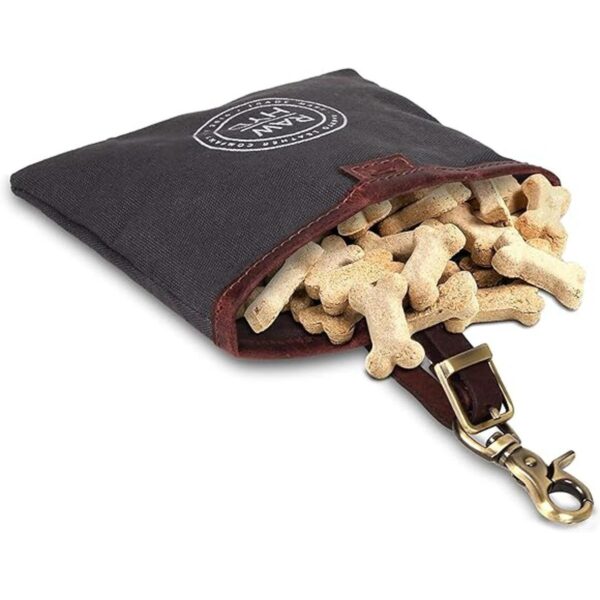 RAW HYD Bolsa de golosinas para perros cuero y lienzo_2