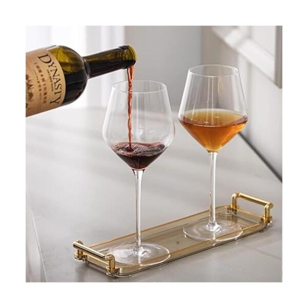 RAVNDOX Copas de vino cuadradas juego de 4 copas de vino