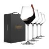 RAVNDOX Copas de vino cuadradas juego de 4 copas de vino