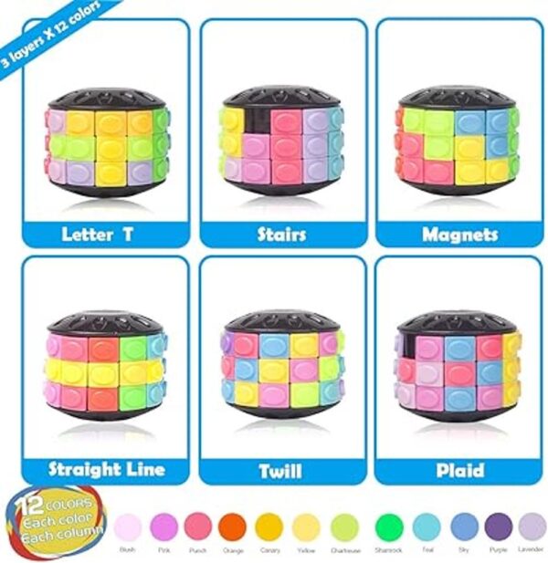 R.Y.TOYS Juguete para la ansiedad rompecabezas de cubo_2