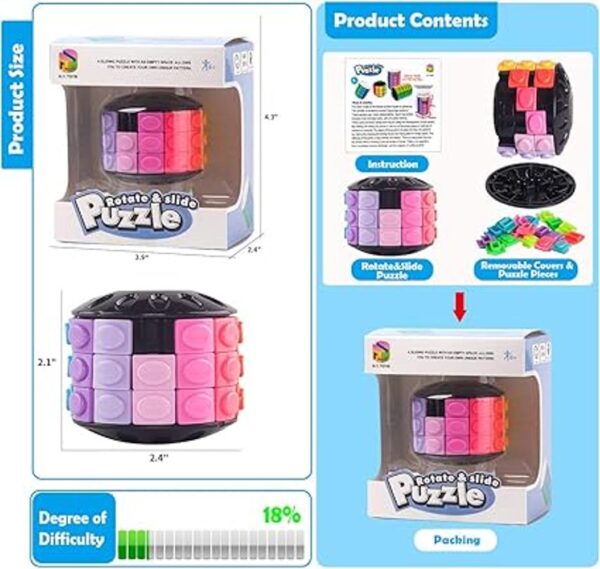 R.Y.TOYS Juguete para la ansiedad rompecabezas de cubo_6