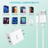 Quntis Paquete de 2 cables de carga Lightning de 6.6 pies_6
